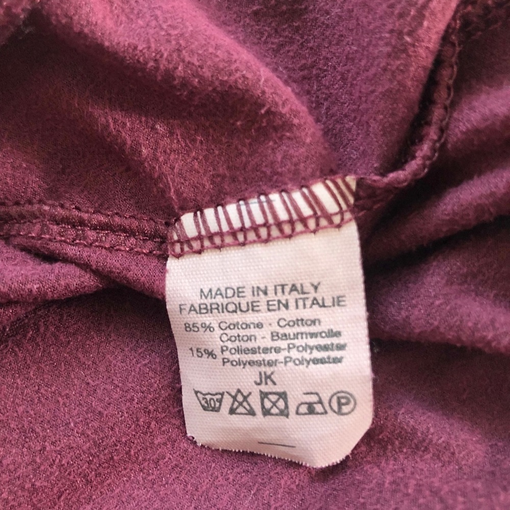 Brandy Melville Burgundy Suede Skater Skirt - Picture 5 of 6